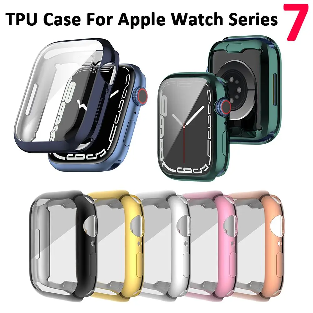 

Мягкий Бампер 41 мм 45 мм, защитный чехол из ТПУ для Apple Watch 7 41 мм 45 мм