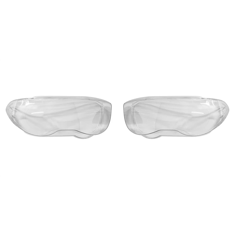 

1Pair Left+Right For-BMW 7 Series E66 E65 1999-2004 Headlight Cover PC Transparent Lampshade Shell Head Light Lens Cover