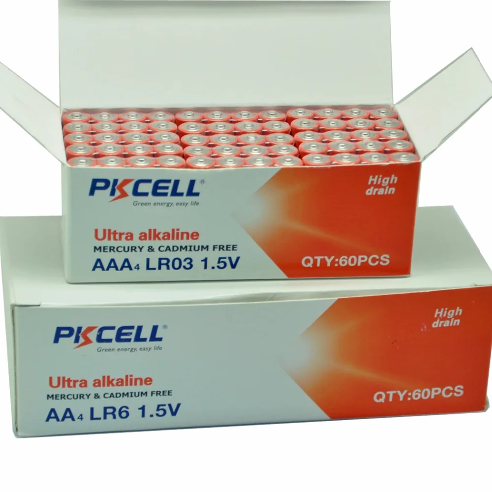 

50 AA+ 50 AAA Alkaline Batteries 1.5V Industrial Battery (LR6,LR03) PKCELL NEW