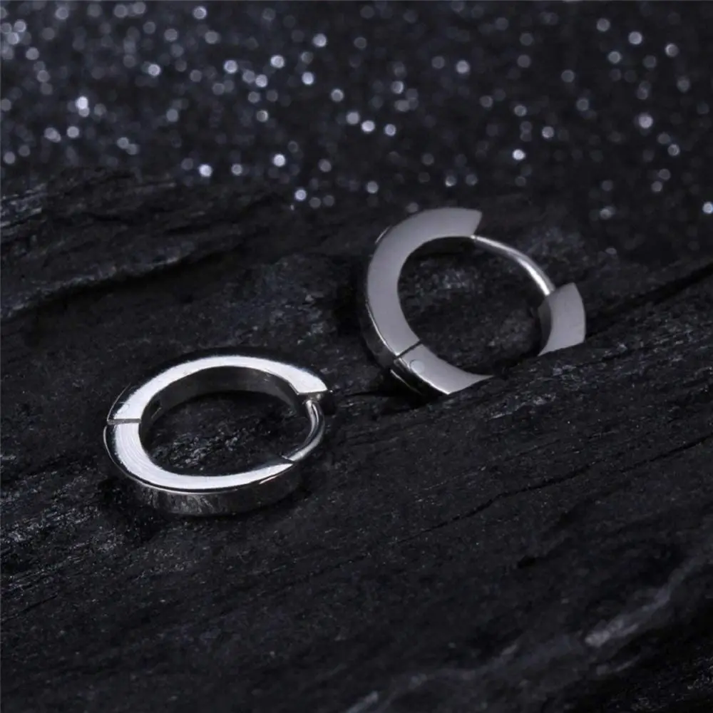 TGNEL Серьги-кольца из чистого титана без никеля маленькие серьги шириной 2 мм