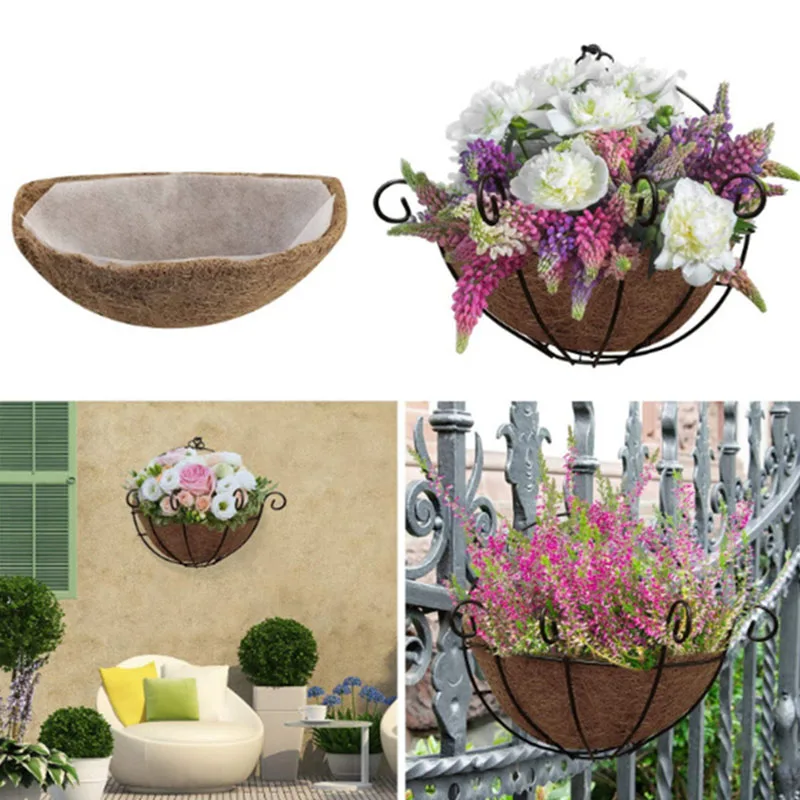 

Wall Basket Liners Flower Planter Half Round Coconut Liner Half Circle Wall Replacement Liners Window Wall Basket DCS