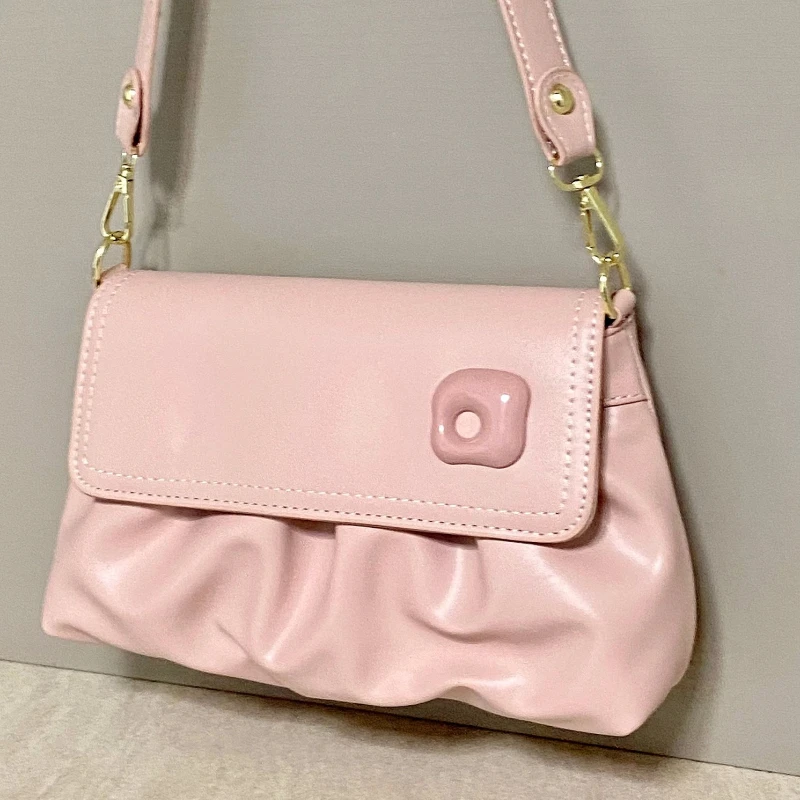 

Милые женские маленькие квадратные сумки на плечо, однотонная плиссированная женская сумка-мессенджер, модная женская сумка-клатч из искусственной кожи