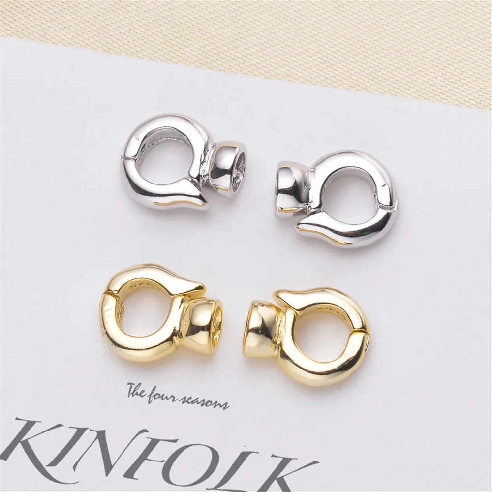 

S925 sterling silver single breasted natural pearl necklace sweater chain fashion version of the buckle