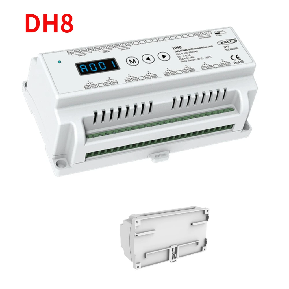 

СAGE LU MEI DH8(DT7) 8-канальный релейный контроллер DALI / DMX RDM