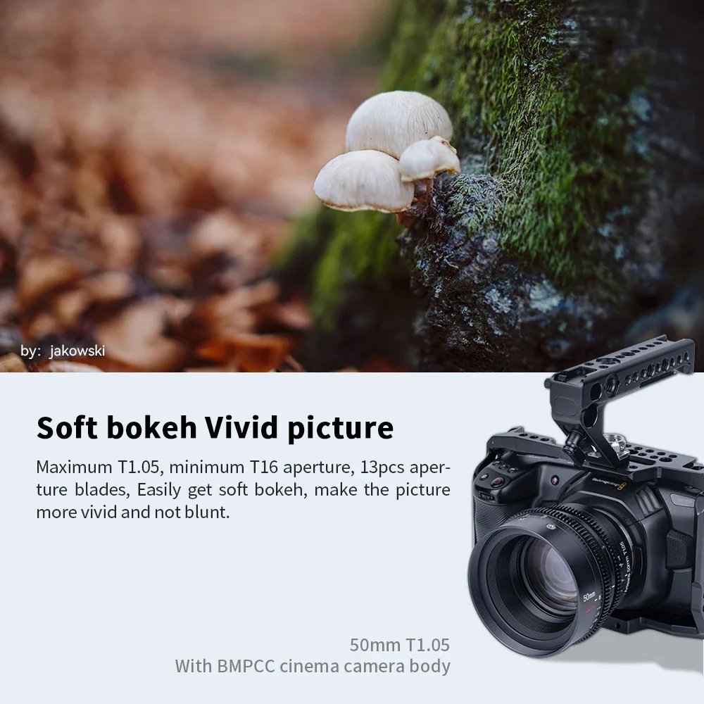 Объектив Cinema Vision 7artisans 25/35/50 мм T1.05 APS-C с большой диафрагмой для Sony E Fujifx X Canon RF Micro 4/3