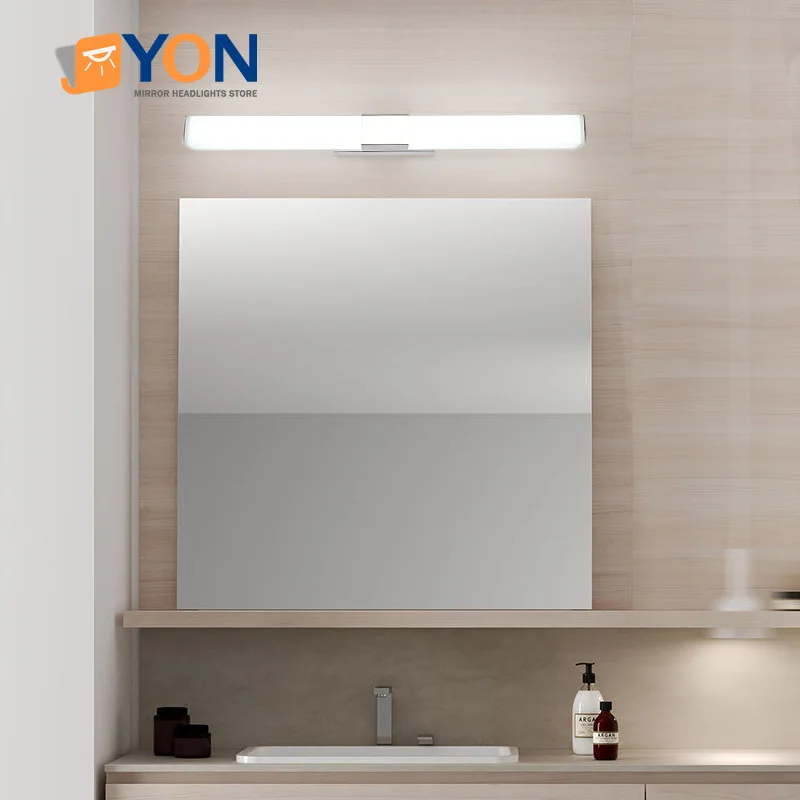 

8W/10W/12W/16W Modern LED Bathroom Wall Light Stainless Steel Square Mirror Light Bathroom Vanity Makeup Wall Light AC 90-260V