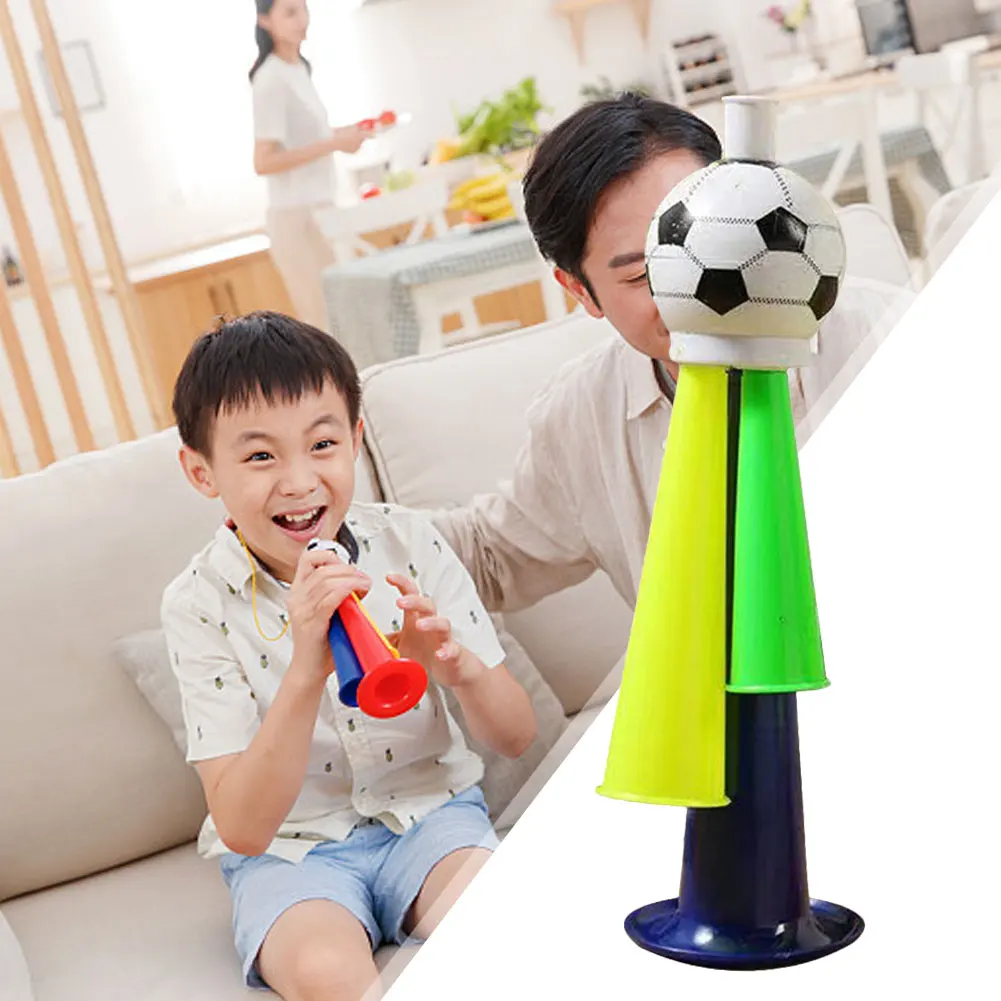 

1pcs Kids Colorful Three Tubes Cheering High-Pitched Voice Horns Soccer Football Horn Party Carnival Sports Games Noice Makers
