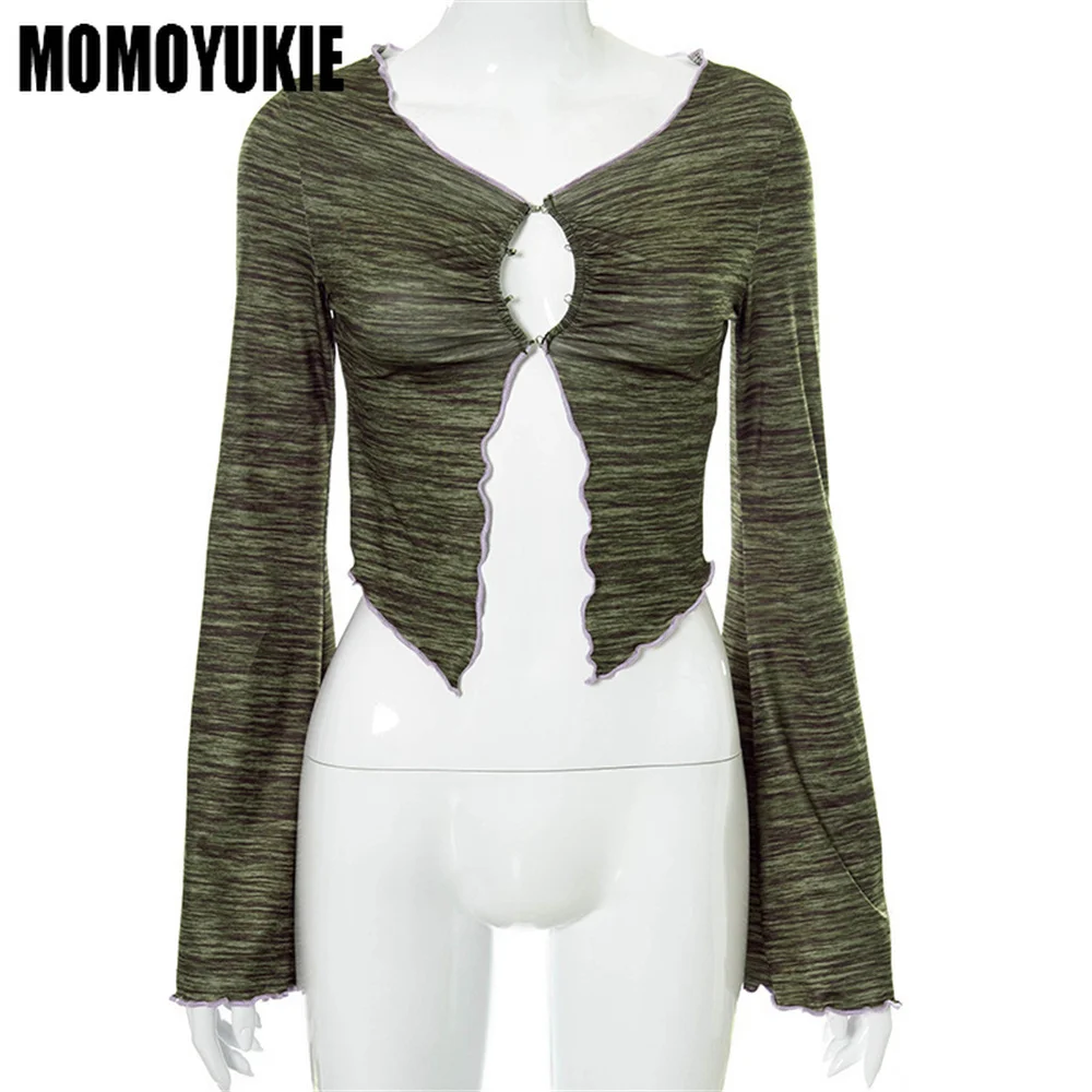 Женские блузки в стиле Харадзюку Летние Плиссированные футболки с вырезами и