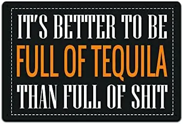 Tn Sgns Br Wll Décor — Metl Sgn 12 x 8 n. t's Leps Be Full of Tequl Thn Полный Sht