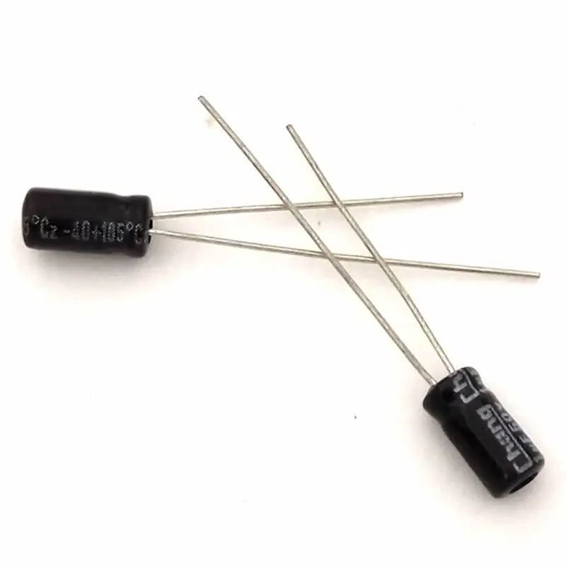 100 шт. алюминиевый электролитический конденсатор 1 мкф 50 в 4*7