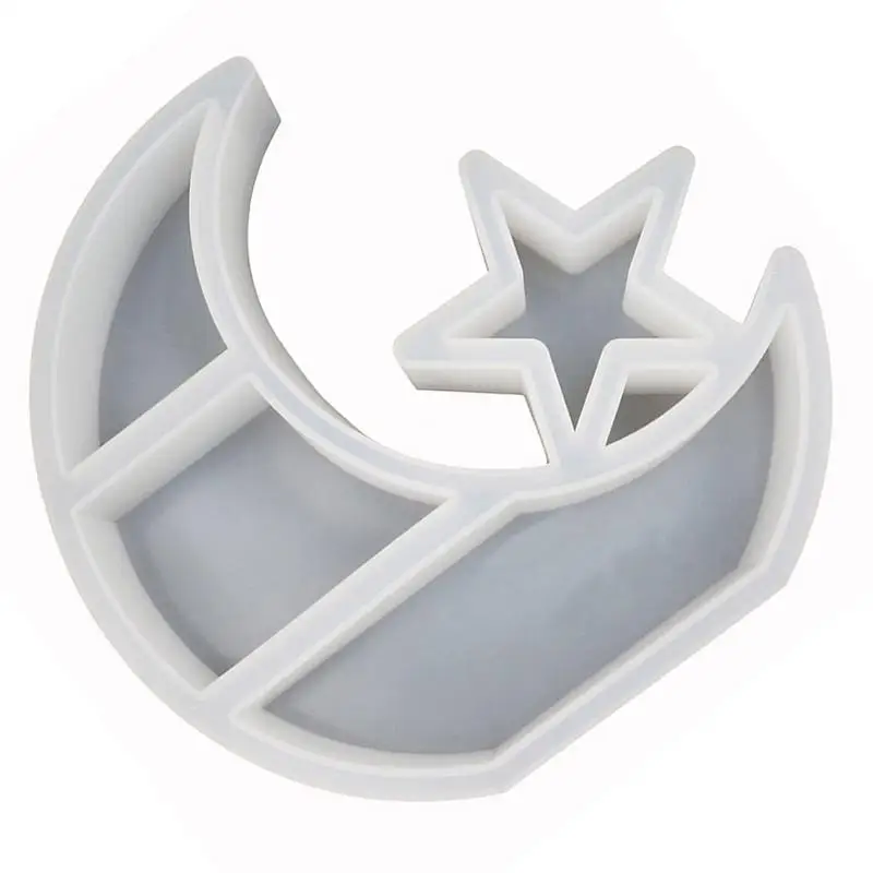 

Resin Casting Silicone Molds Moon And Star Storage Box Tray Mold For DIY Cosmetic Jewelry Organizer Storage Holder Display Rack