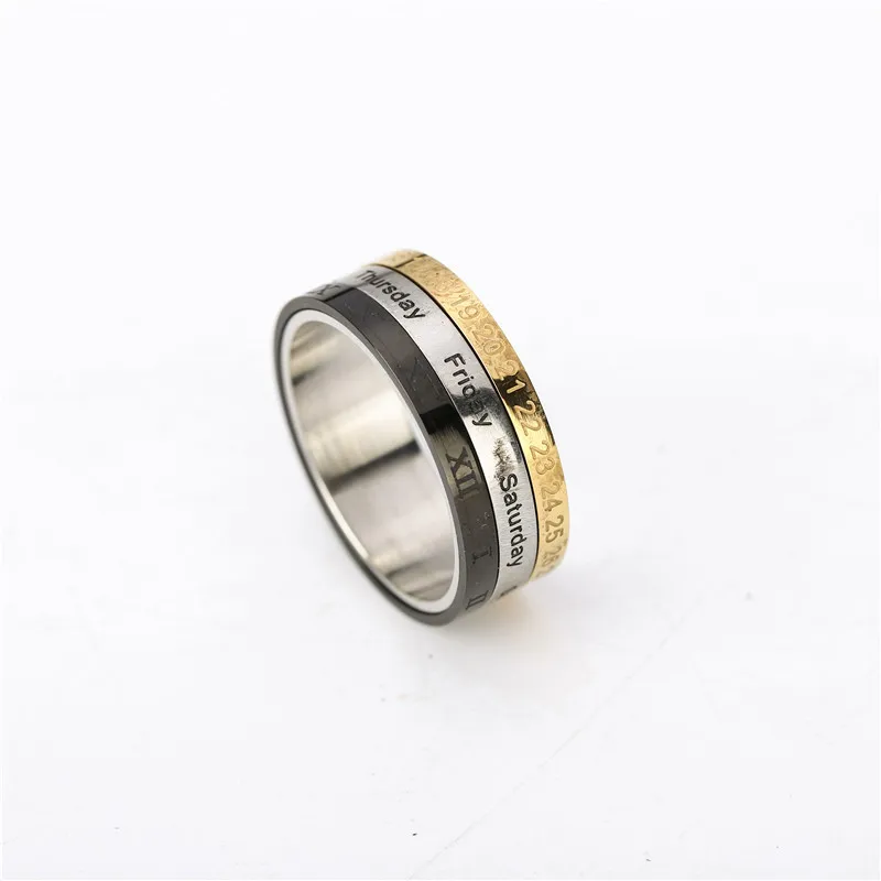 

Personality Creative Rotating Stainless Steel Rings for Men Fashion Casual Jewelry Gifts Free Shipping