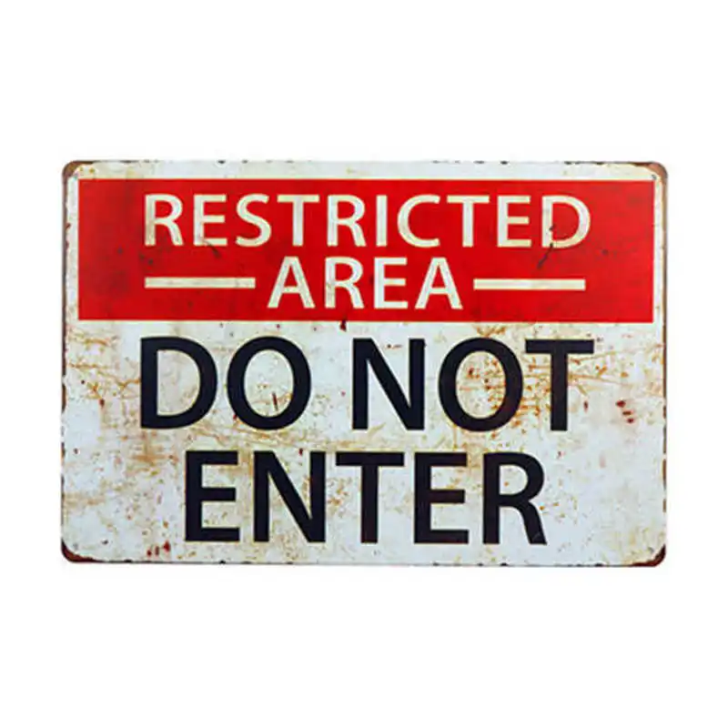 

Restricted Area Sign -Do Not Enter wall art Sign 8*12 inch