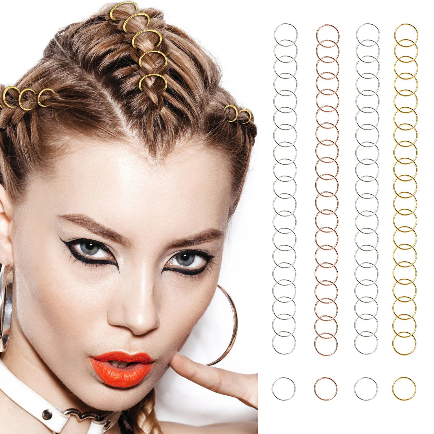 Hair Rings Hair Clips Hair Loop Clips For Women Girls Diy Hair Accessories Dreadlock