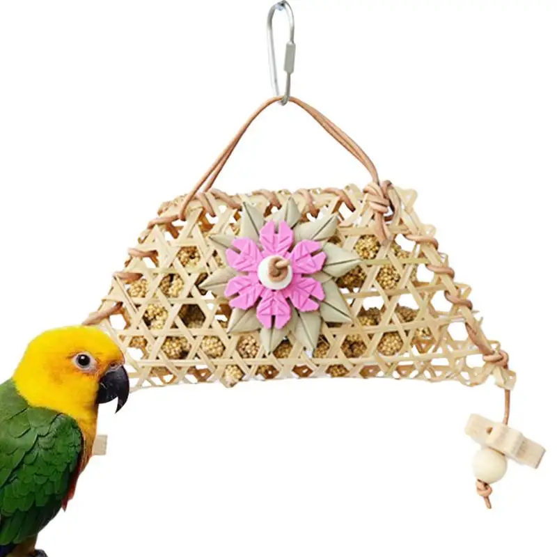 

Bird Toys Conure Chew Toy Natural Woven Cage Accessories For Parrots Budgies Conures Parakeets Cockatiels Foraging