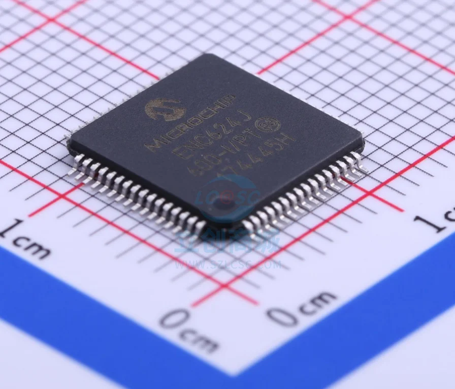 

ENC624J600-I/PT package TQFP-64 new original genuine Ethernet IC chip