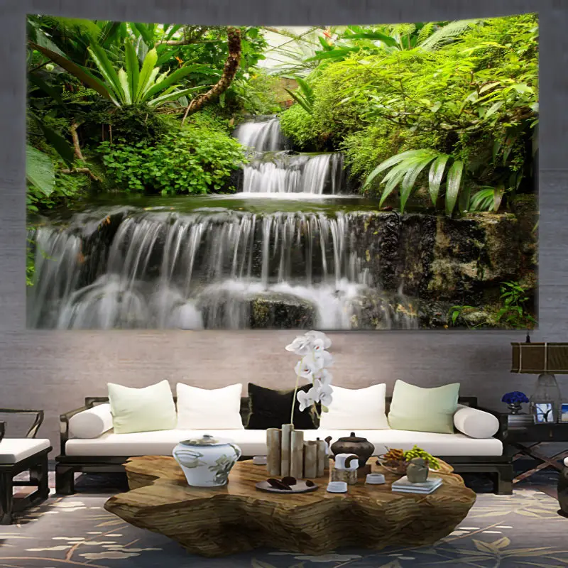 Пейзажный Гобелен Masion Jardim Y2k Arazzi Настенный Декоративный Полиэстеровый Келих