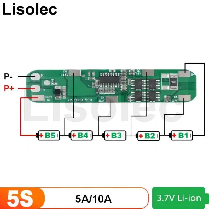 

5S BMS 5A 10A Protection Board 18V 21V 18650 Li-ion Lipo Lithium Battery Charge Board Electric Tools Charging Protect Module