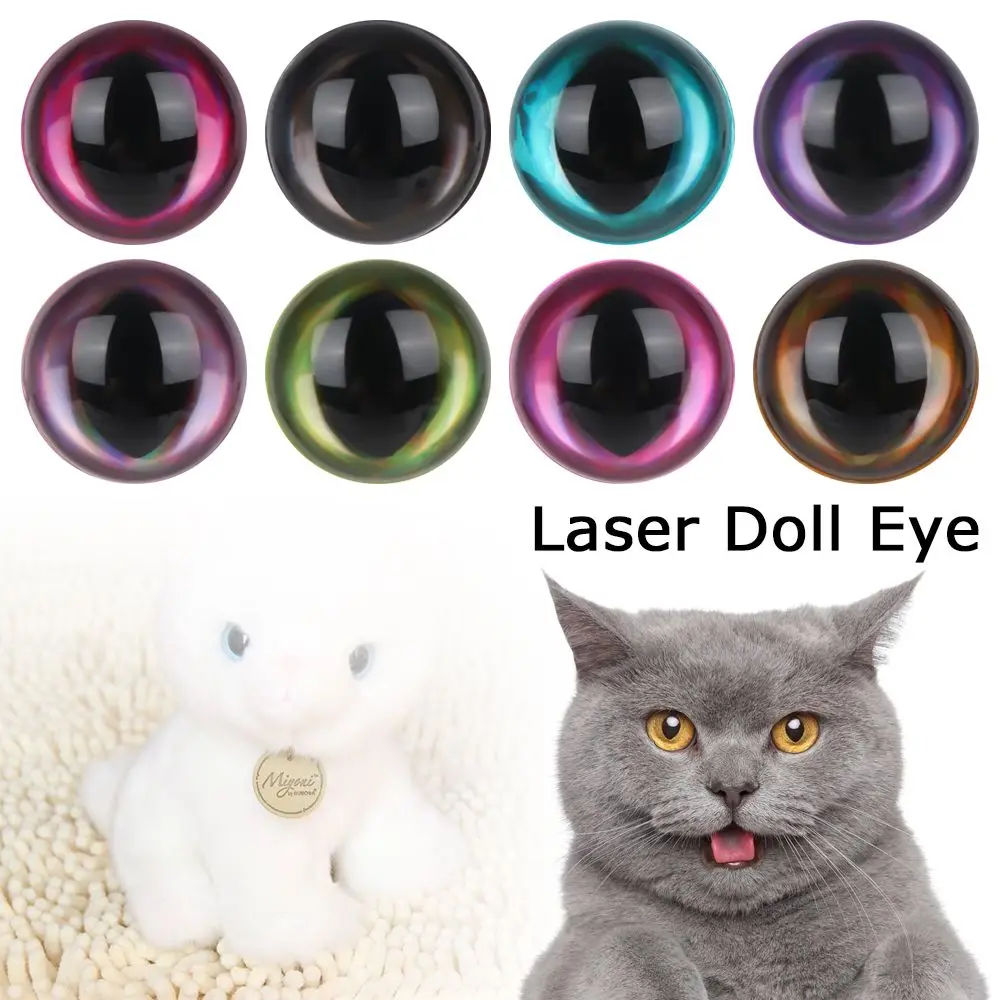 

12/15/18mm 3D Eyes Doll Making With Eyelashes-Flashing Eyes With Pad Magic Color For All Crochet Stuffed Animal Doll Accessories