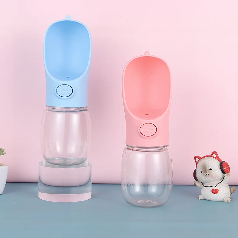 Портативная бутылка для воды собак и кошек 350 мл