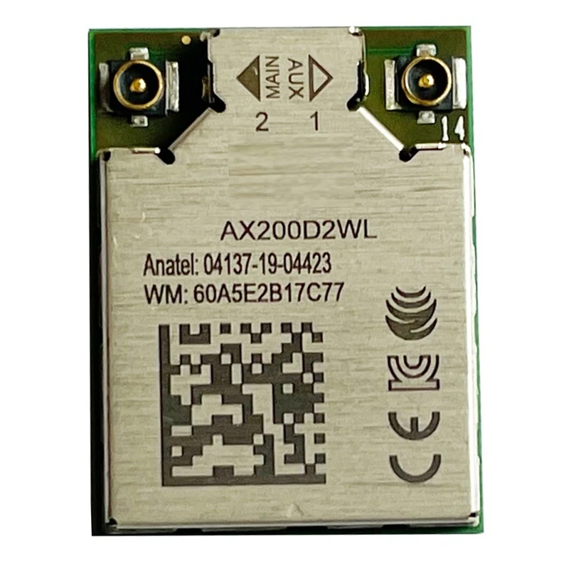 

AU42 -Wireless Network Card AX200D2WL AX200 WIFI6 Dual Band Card 2.4G/5G BT5.1 WIFI Module M.2 1216 For Laptop