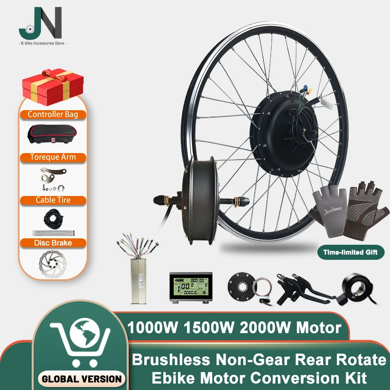

Electric Bicycle Brushless Non-Gear Rear Rotate Motor Conversion Kit with 20-29 Inch 700C Wheel Use for KT Ebike Accessories
