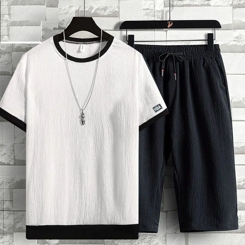 

Ant Leisure Sports Suit Men's Summer New Loose-Fitting Chinese Style Fashion Fashion Short Sleeve Shorts Two-Piece Suit
