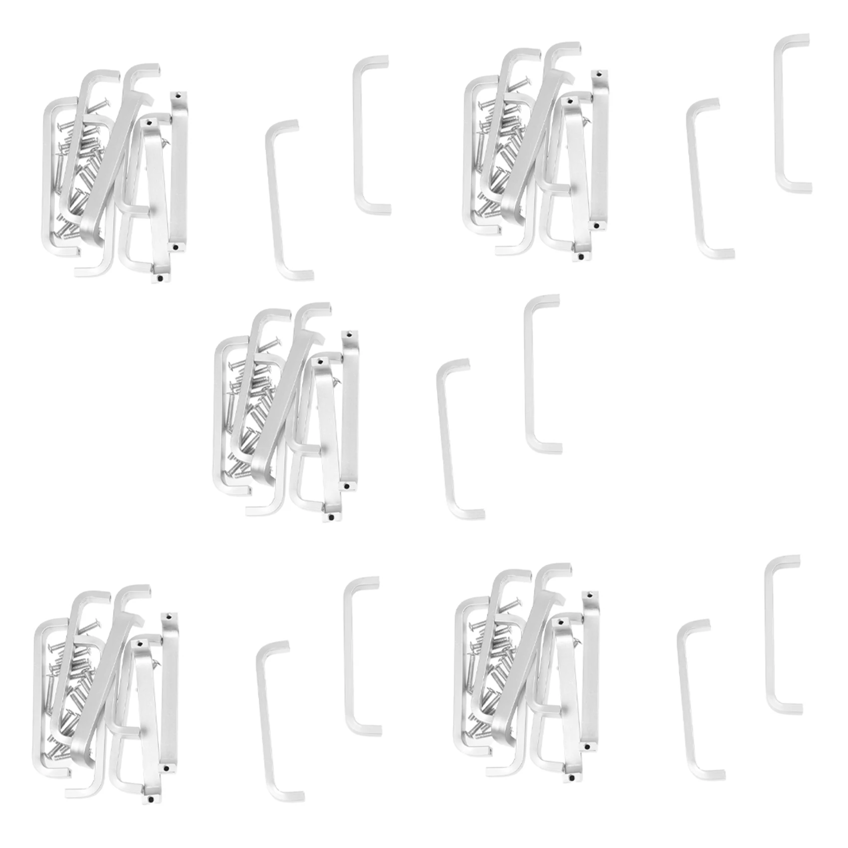 

50X Door Drawer Pull Knob Cabinet Handle Hardware - Matte Silvery