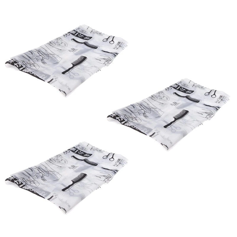 

3X Adult Salon Barber Gown Cape Hairdressing Hairdresser Hair Cutting Cloth Black