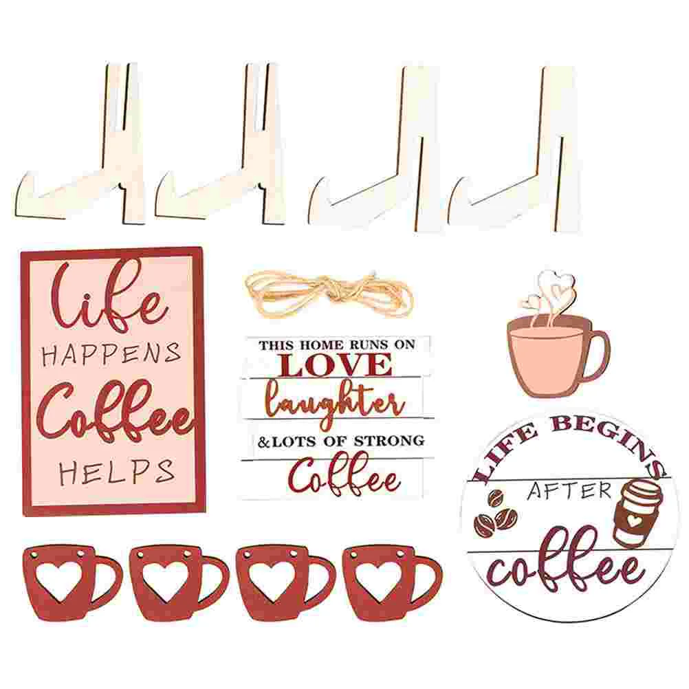 

Signage Desk Tray Party Table Ornament Wooden Farmhouse Decor Coffee Bar Accessories Layered