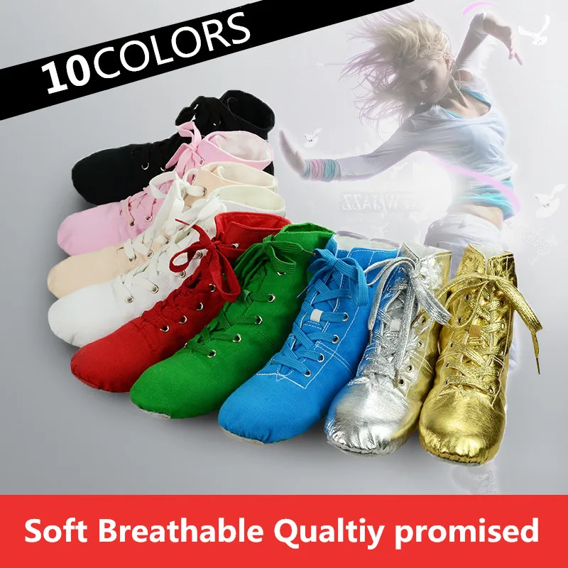 's Practice Dance Shoes Cancas Jazz  Boots 8 Colors Soft Sol