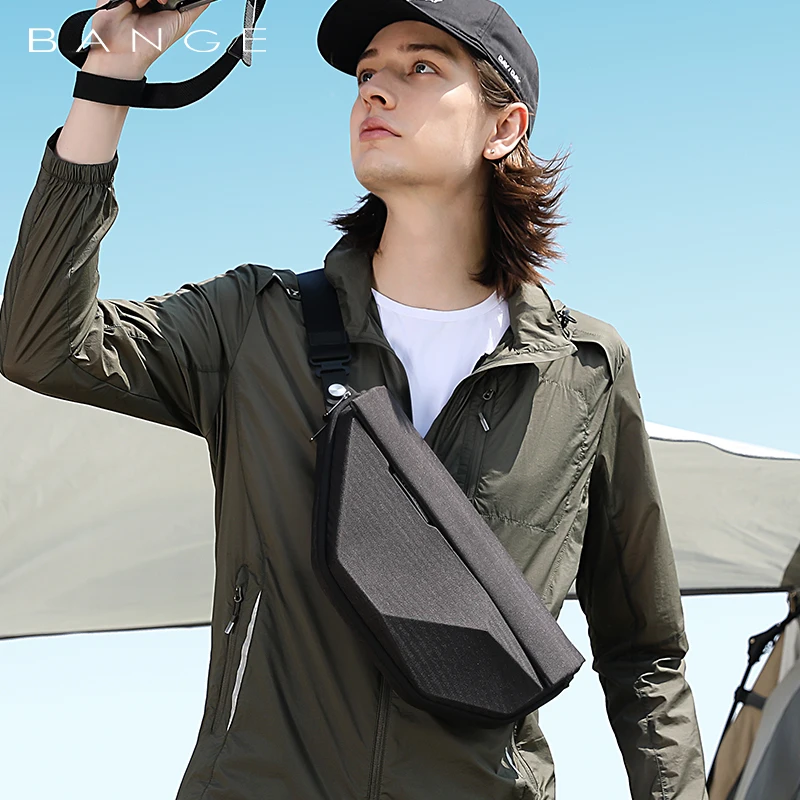BANGE Scratch resistant Chest Bag Men Fashion Three-dimension Hard Shell Waterproof Riding Couple Messenger Sling Shoulder Bags