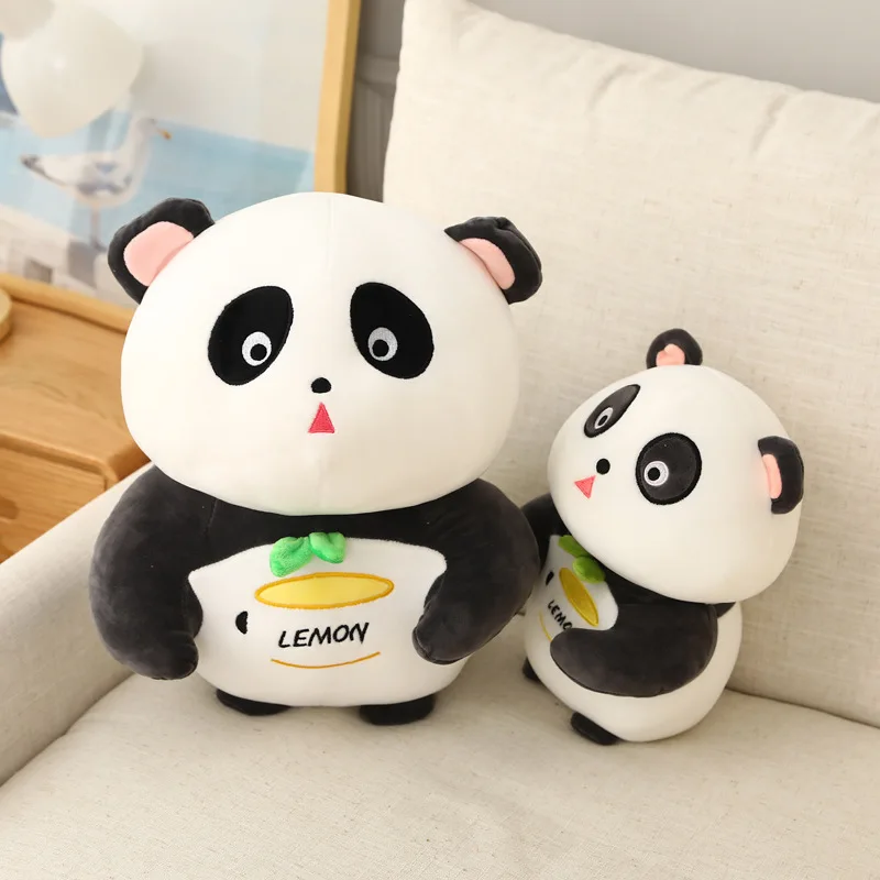 

Kawaii Panda Plush Toys Soft Cute Chubby Lemon Panda Plushie Dolls Cartoon Anime Stuffed Animals Gifts For Kids Children's Toys