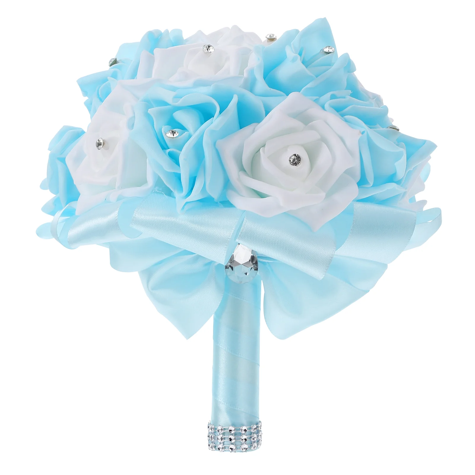 

Bouquet Wedding Bouquets Bridal Bridesmaid Flowers Bridesmaids Flower Artificial Hand Silk Rose Boquette Girl Crystal Roses