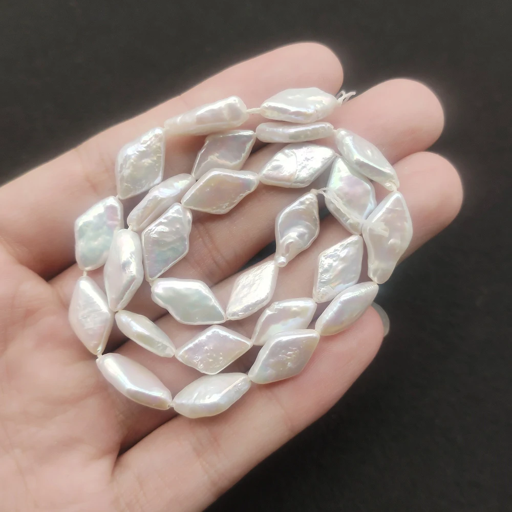 

Natural Freshwater Baroque Pearl Beads High Quality Diamond-shaped Beads for Jewelry Making DIY Necklace Bracelet Ring Jewelry
