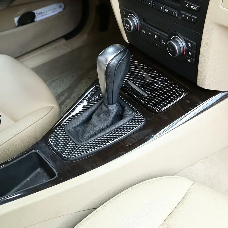 Для BMW 3 серии E90 E92 E93 2005-2012 Мягкое углеродное волокно центральная консоль