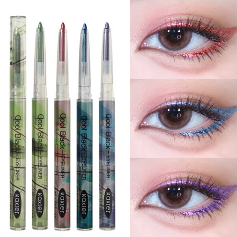 Green Gold Purple Glitter Eyeshadow Lying Silkworm Pen Waterproof Eye Makeup