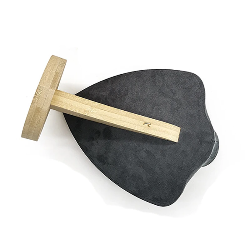 Модное ожерелье из бамбука и бархата серого цвета с подставкой | Украшения