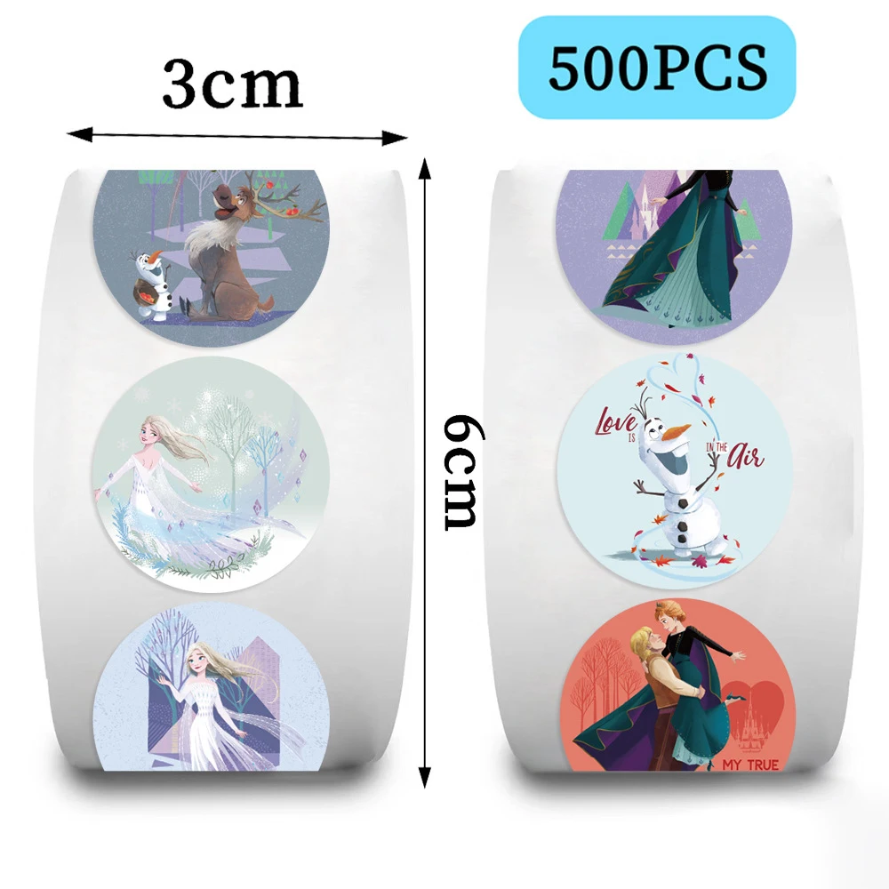500 шт./рулон Милый мультфильм Лило и Стич Наклейки Дисней Аниме DIY Дневник Ноутбук