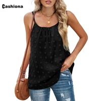 women latest camis top loose spaghetti straps vest ladies fashion polka dot tees clothing 2022 summer new casual shirt femme