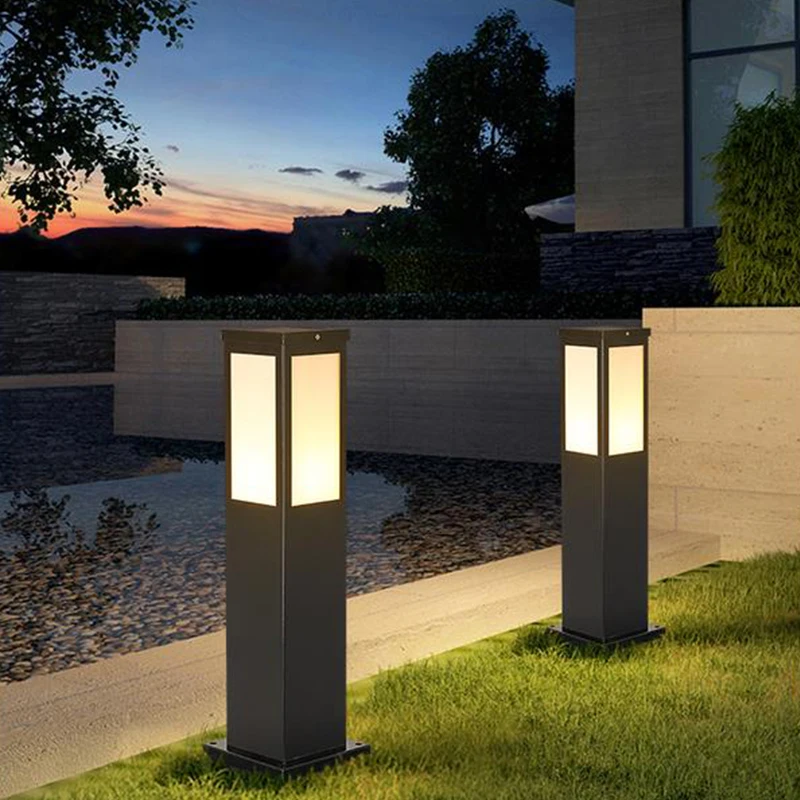 Lawn lamp outdoor waterproof villa garden Chinese garden lamp outdoor simple park landscape decoration pillar street lamp