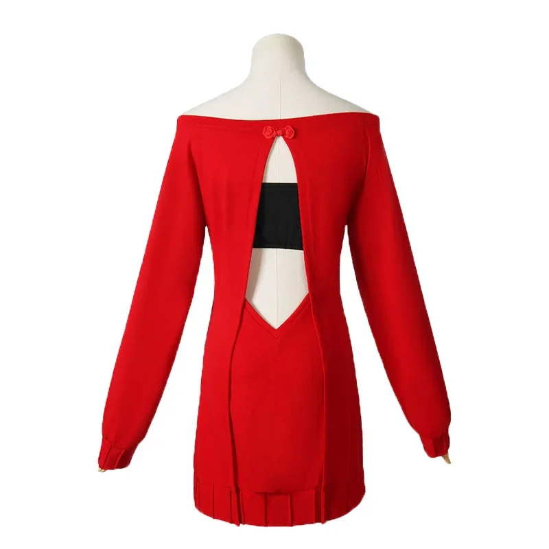 Костюм для косплея семьи персонажей аниме Yor Spy Briar Длинное Красное вязаное