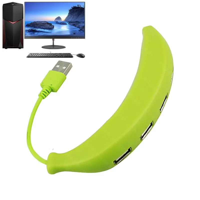 

USB-разветвитель в форме банана для ПК, 4 порта, USB 2,0