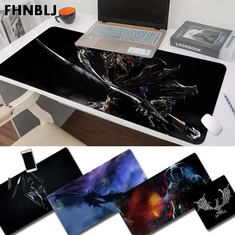 

FHNBLJ The Elder Scrolls V Skyrim Custom Skin Durable Rubber Mouse Mat Pad Size For CSGO Game Player Desktop PC Computer Laptop