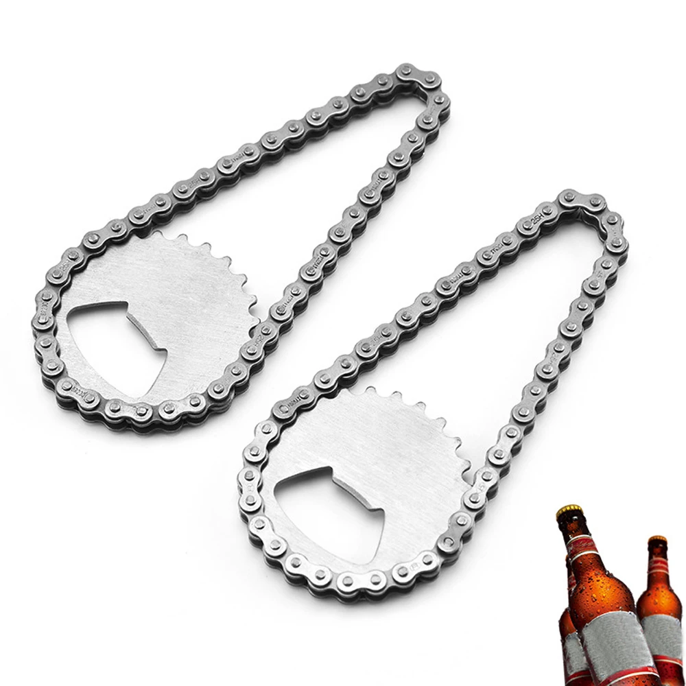 

Stainless Steel Bottle Opener Bicycle Chain Style Cap Lifter Can Opener Drinks Household Beer Party Accessories Kitchen Tools