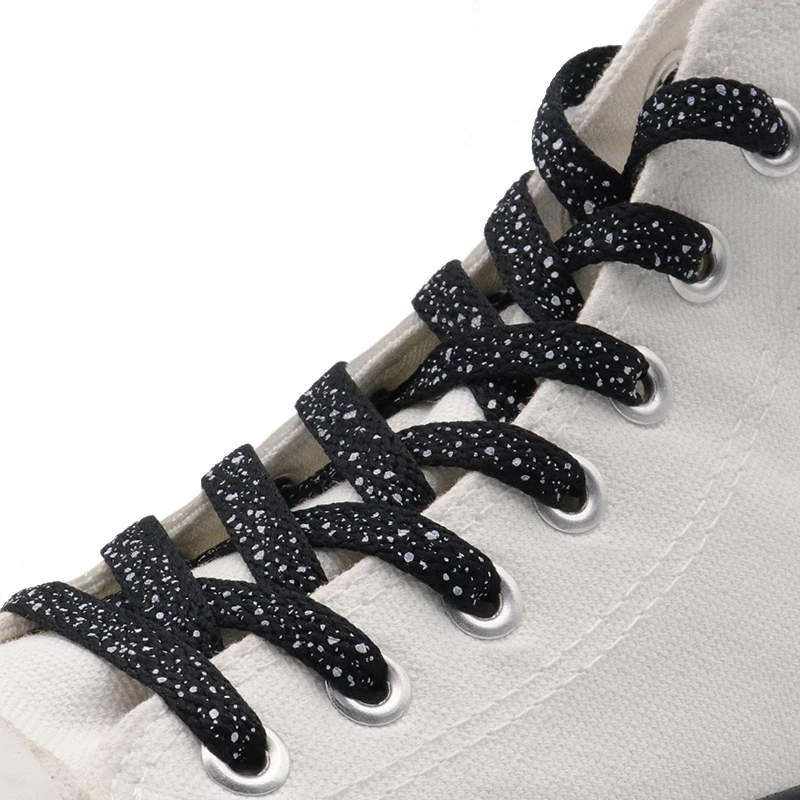 Дизайнерские шнурки для обуви Weiou, с принтом Galaxy Splatter, плоские шнурки в горошек, серые, черные, белые, фиолетовые, 30 парт от AliExpress RU&CIS NEW