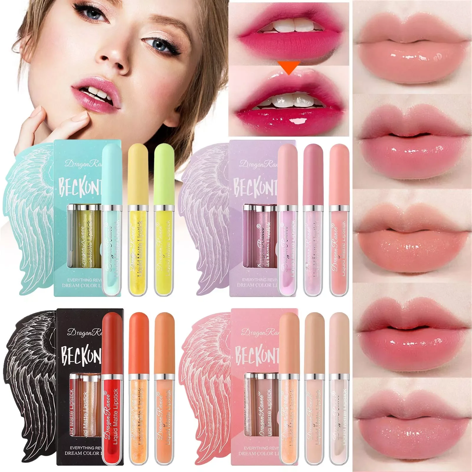 

NEW2023 Velvet Mirror Gloss Oil Lip Lip Gloss Glass Nude Makeup Lip Moisturizing Female Moisturizing 5ML Toot Transparent Glaze