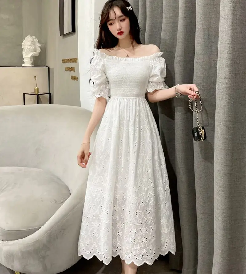 

Hot sale Trendy Women Elegant Summer Dress Long Sleeve Office Ladies Slim waist Dress