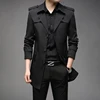 New Spring Men Trench Fashion England Style Long Trench Coats Mens Casual Outerwear Jackets Windbreaker Brand Mens Clothing 2022 1