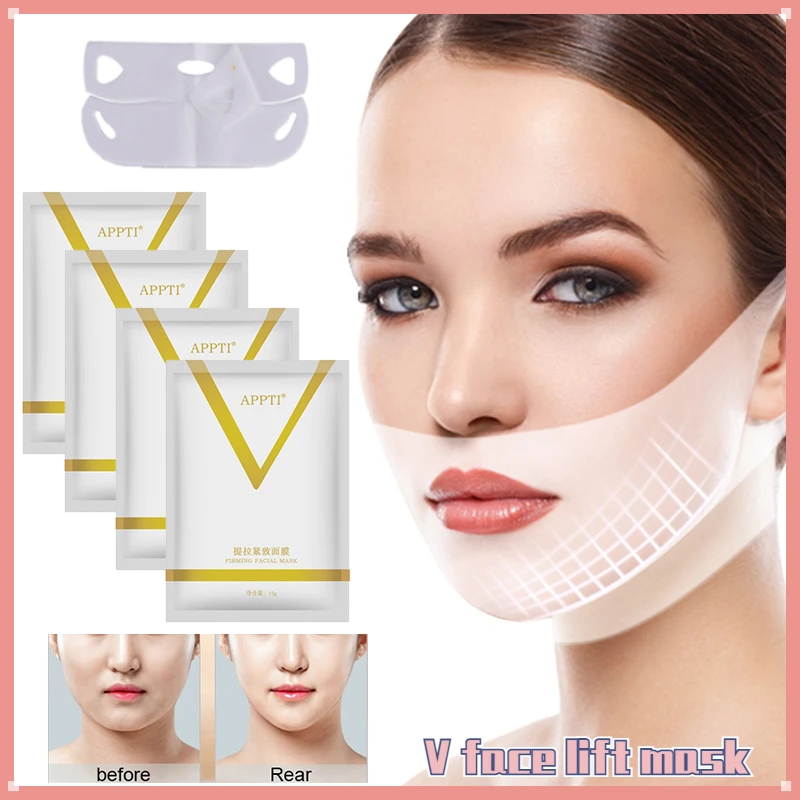 

Face lift Slimming Mask V Line Chin Up Patch 4D Reduce Double Chin Tape Neck Firming Shape Mask US BR Do Dropshipping